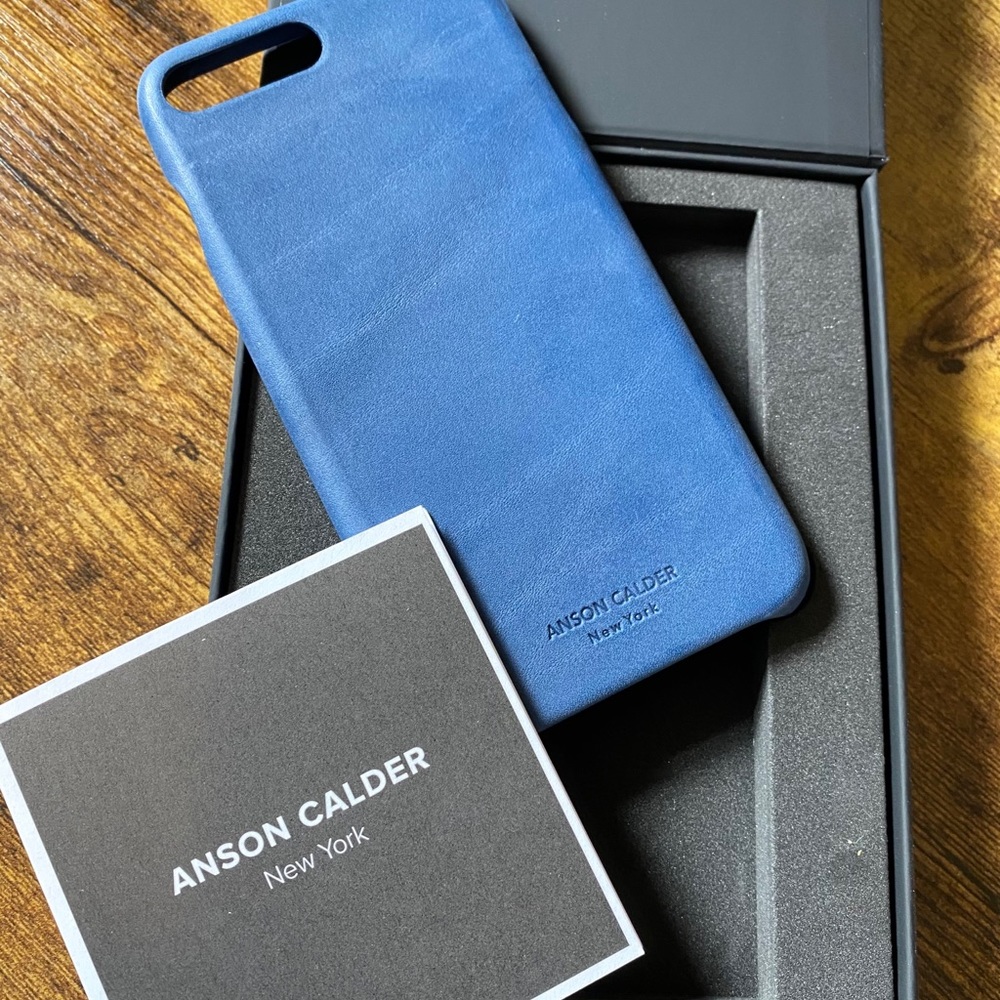 Anson Calder Phone Case...Blue Leather